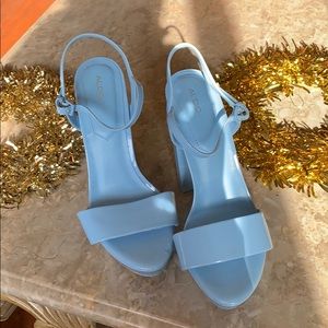 Powder Blue ALDO block heels size 10